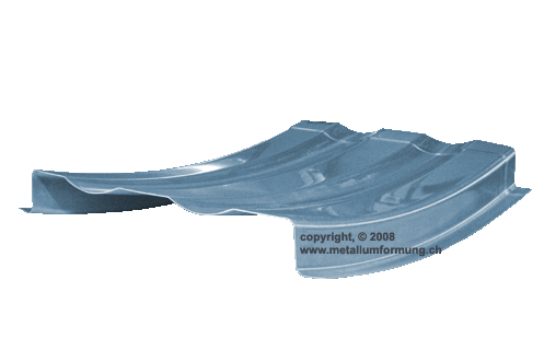 Tiefziehen, Strömungskanal, deep drawing